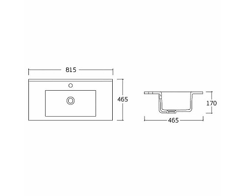 Заказать Раковина Vincea 80 VBS-13980 Белая в магазине сантехники Santeh-Crystal.ru