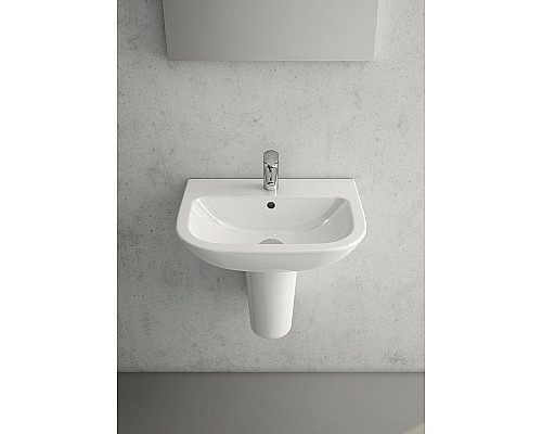 Купить Раковина Vitra S20 55 5502B003-0001 Белая в магазине сантехники Santeh-Crystal.ru