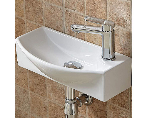 Заказать Раковина WeltWasser Aisbach 7946 GL-WT R 45 10000008695 Белая глянцевая в магазине сантехники Santeh-Crystal.ru