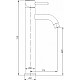 Смеситель для раковины Abber Wasser Kreis AF8111BO Черный матовый