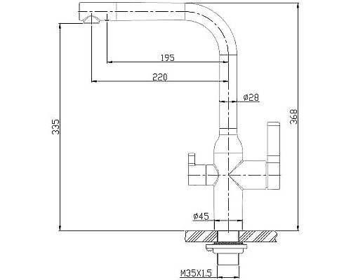 Заказать Смеситель для кухни BelBagno BB-LAM57-IN Сатин в магазине сантехники Santeh-Crystal.ru