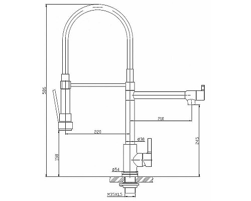 Заказать Смеситель для кухни BelBagno BB-LAM50-IN Сатин в магазине сантехники Santeh-Crystal.ru