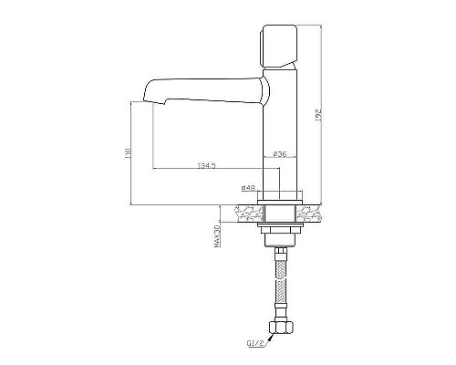 Купить Смеситель для раковины BelBagno Uno UNO-LVM-ORO Золото в магазине сантехники Santeh-Crystal.ru