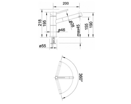Заказать Смеситель для кухни Blanco Alta Compact 515317 Белый Хром в магазине сантехники Santeh-Crystal.ru