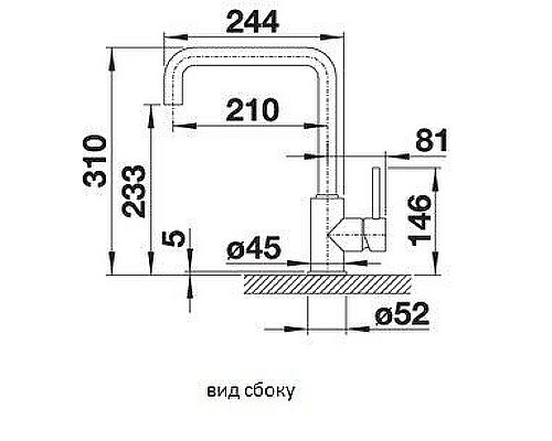 Приобрести Смеситель для кухни Blanco Mili 526236 Черный в магазине сантехники Santeh-Crystal.ru