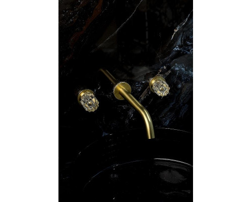 Смеситель для раковины Boheme Elegante 152-2-MG-EL Золото матовое
