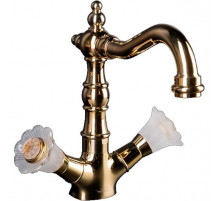 Смеситель для раковины Boheme Camelia 292 Золото