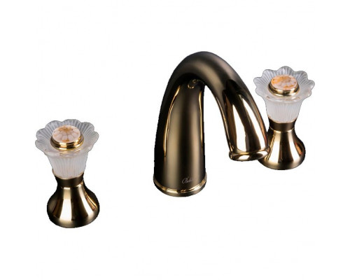 Купить Смеситель для раковины Boheme Camelia 297 Золото в магазине сантехники Santeh-Crystal.ru