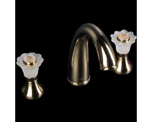 Купить Смеситель для раковины Boheme Camelia 297 Золото в магазине сантехники Santeh-Crystal.ru