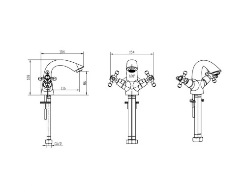 Приобрести Смеситель для раковины Boheme Camelia 271 Хром в магазине сантехники Santeh-Crystal.ru