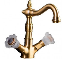 Смеситель для раковины Boheme Camelia 312 Бронза