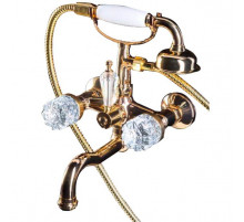 Смеситель для ванны Boheme Crystal 293-CRST Золото