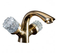 Смеситель для раковины Boheme Crystal 291-CRST Золото