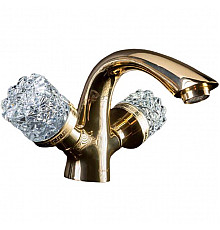 Смеситель для раковины Boheme Crystal 291-CRST Золото
