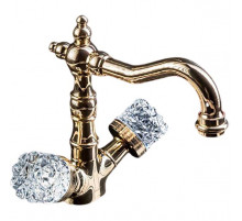 Смеситель для раковины Boheme Crystal 292-CRST Золото