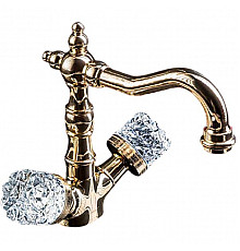 Смеситель для раковины Boheme Crystal 292-CRST Золото