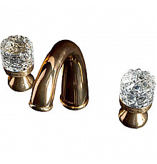 Смеситель для раковины Boheme Crystal 297-CRST Золото