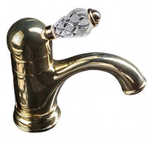 Смеситель для раковины Boheme Crystal 281-CRST Золото