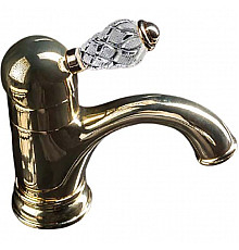 Смеситель для раковины Boheme Crystal 281-CRST Золото