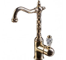 Смеситель для раковины Boheme Crystal 282-CRST Золото