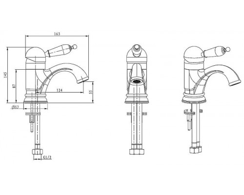 Купить Смеситель для раковины Boheme Provance 261-PR Хром в магазине сантехники Santeh-Crystal.ru