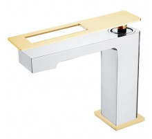 Смеситель для раковины Boheme Q 141-CRG Хром Золото