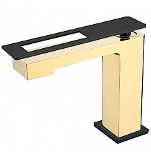 Смеситель для раковины Boheme Q 141-GB Золото Черный