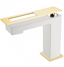 Смеситель для раковины Boheme Q 141-WG Белый Золото