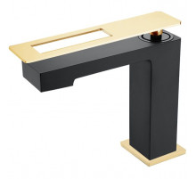 Смеситель для раковины Boheme Q 141-BG Черный Золото