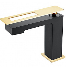 Смеситель для раковины Boheme Q 141-BG Черный Золото