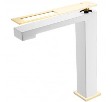 Смеситель для раковины Boheme Q 142-WG Белый Золото