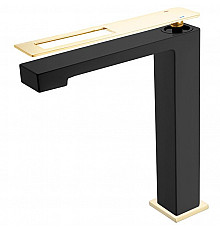 Смеситель для раковины Boheme Q 142-BG Черный Золото