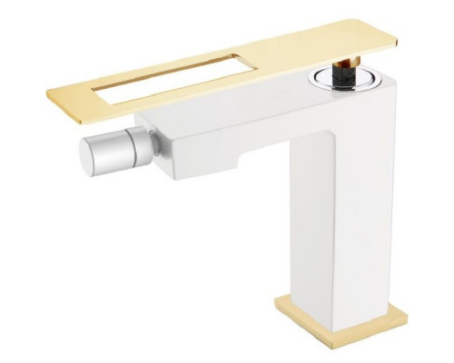 Заказать Смеситель для биде Boheme Q 146-WG Белый Золото в магазине сантехники Santeh-Crystal.ru