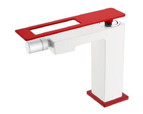 Заказать Смеситель для биде Boheme Q 146-WR Белый Красный в магазине сантехники Santeh-Crystal.ru