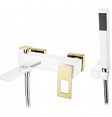 Смеситель для ванны Boheme Q 143-CRG Хром Золото