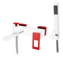 Смеситель для ванны Boheme Q 143-CRR Хром Красный