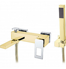 Смеситель для ванны Boheme Q 143-GCR Золото Хром