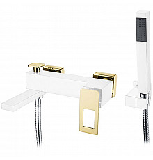 Смеситель для ванны Boheme Q 143-WG Белый Золото