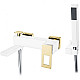 Заказать Смеситель для ванны Boheme Q 143-WG Белый Золото в магазине сантехники Santeh-Crystal.ru