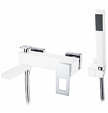 Смеситель для ванны Boheme Q 143-WCR Белый Хром