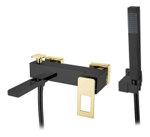 Смеситель для ванны Boheme Q 143-BG Черный Золото