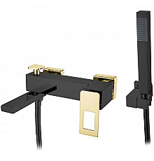 Смеситель для ванны Boheme Q 143-BG Черный Золото