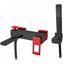 Смеситель для ванны Boheme Q 143-BR Черный Красный