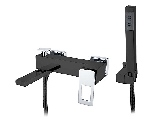 Заказать Смеситель для ванны Boheme Q 143-BCR Черный Хром в магазине сантехники Santeh-Crystal.ru