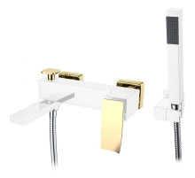 Смеситель для ванны Boheme Q 143-CRG.2 Хром Золото