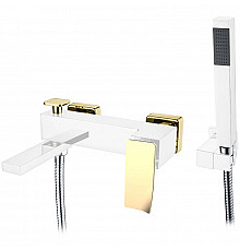 Смеситель для ванны Boheme Q 143-CRG.2 Хром Золото