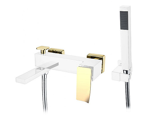 Заказать Смеситель для ванны Boheme Q 143-CRG.2 Хром Золото в магазине сантехники Santeh-Crystal.ru