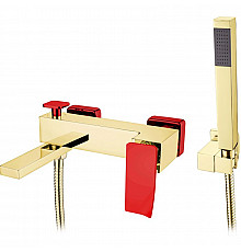 Смеситель для ванны Boheme Q 143-GR.2 Золото Красный