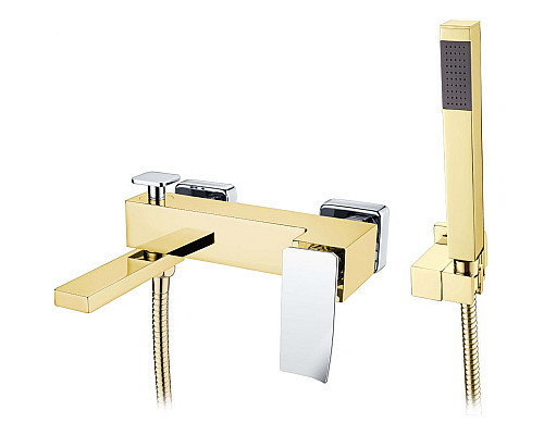 Заказать Смеситель для ванны Boheme Q 143-GCR.2 Золото Хром в магазине сантехники Santeh-Crystal.ru