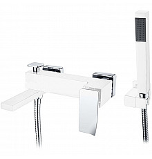 Смеситель для ванны Boheme Q 143-WCR.2 Белый Хром